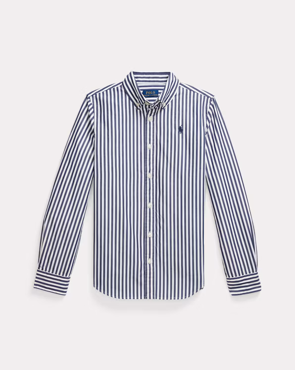 Bengal-Stripe Cotton Poplin Shirt
