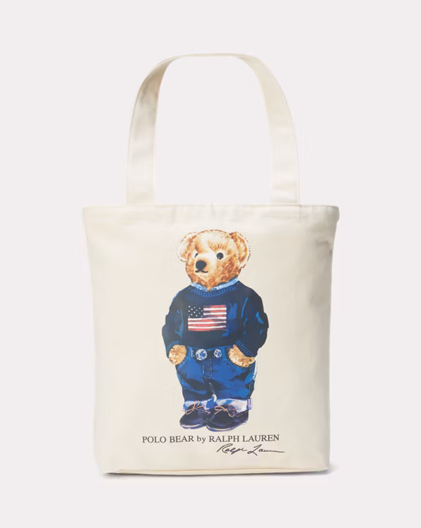 Polo Bear Cotton Canvas Tote
