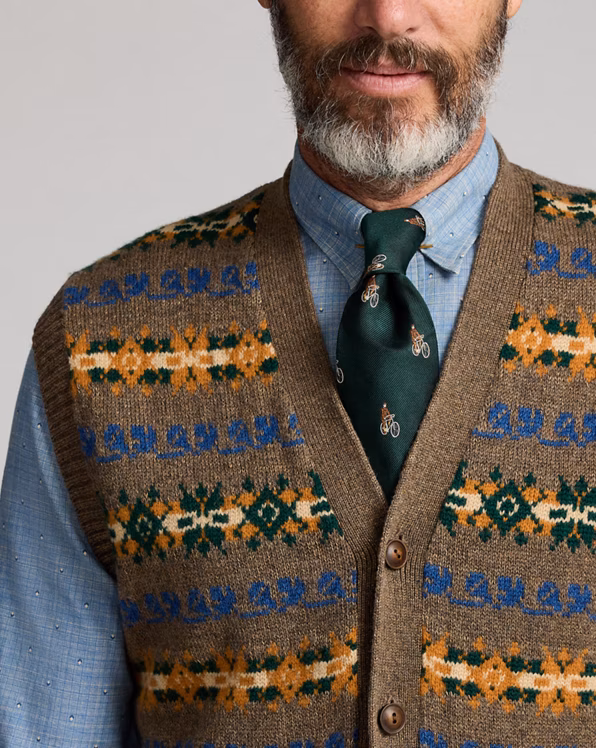 Fair Isle Wool-Blend Sleeveless Jumper