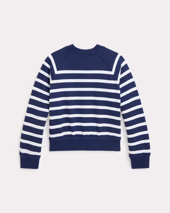 Striped French Terry Mockneck Sweatshirt