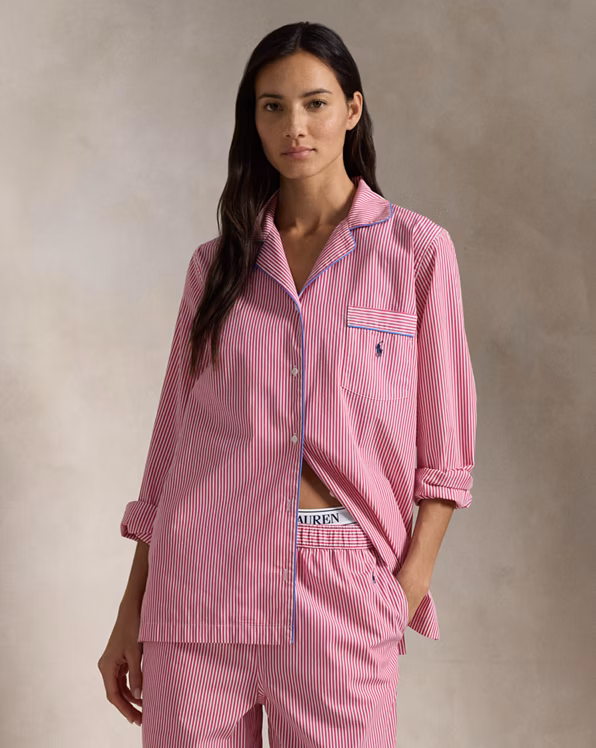 Striped Cotton Long-Sleeve Pyjama Set