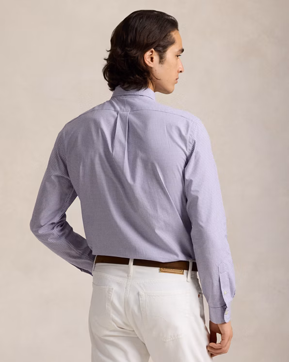 Classic Fit Checked Poplin Shirt