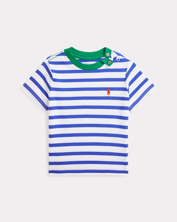 Striped Cotton Jersey Ringer Tee