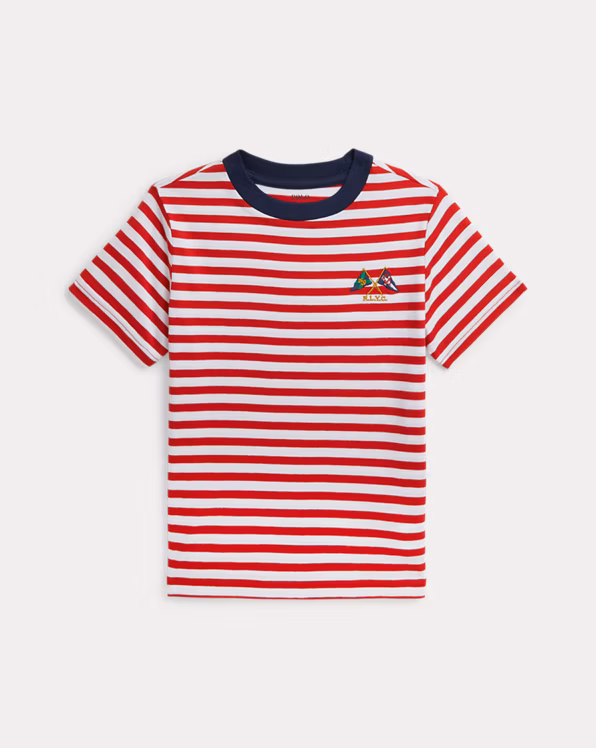 Sailing-Flag Striped Cotton Jersey Tee
