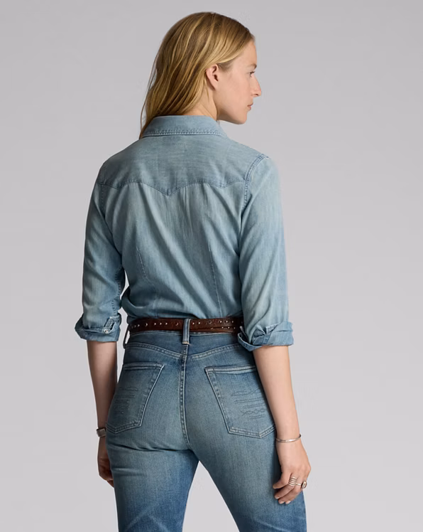 Indigo Denim Western Shirt