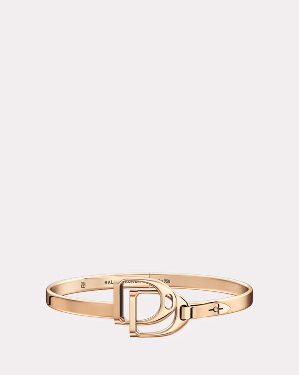 Rose Gold Double-Stirrup Bangle