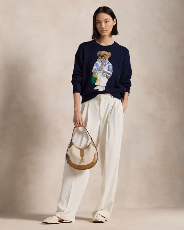 Polo Bear Cotton Crewneck Jumper