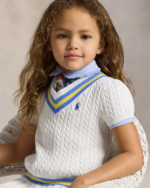 Cricket-Stripe Cotton Jumper Dress