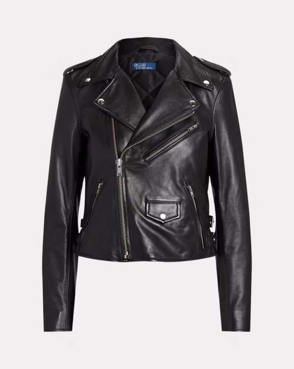 Sheepskin Leather Moto Jacket