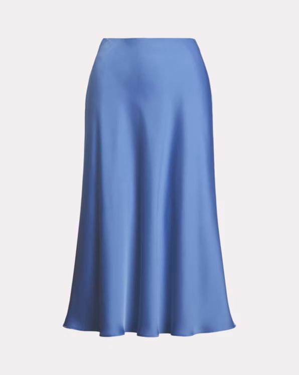 Satin Charmeuse Midi Skirt