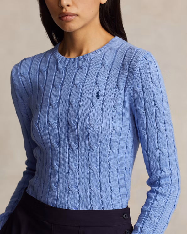 Cable-Knit Cotton Crewneck Jumper