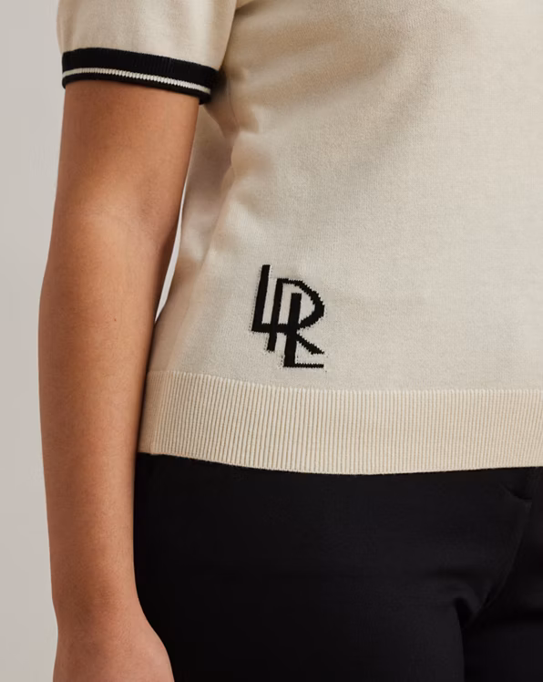 Two-Tone Short-Sleeve Jumper