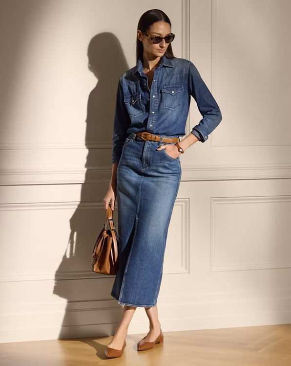 Donnely Denim Midi Skirt