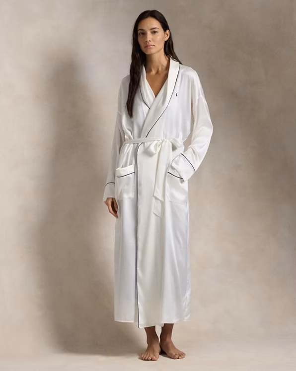 Stretch Silk Bath Robe