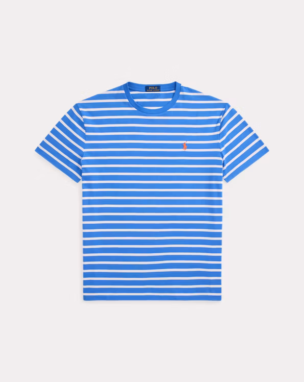 Custom Slim Fit Striped Jersey T-Shirt