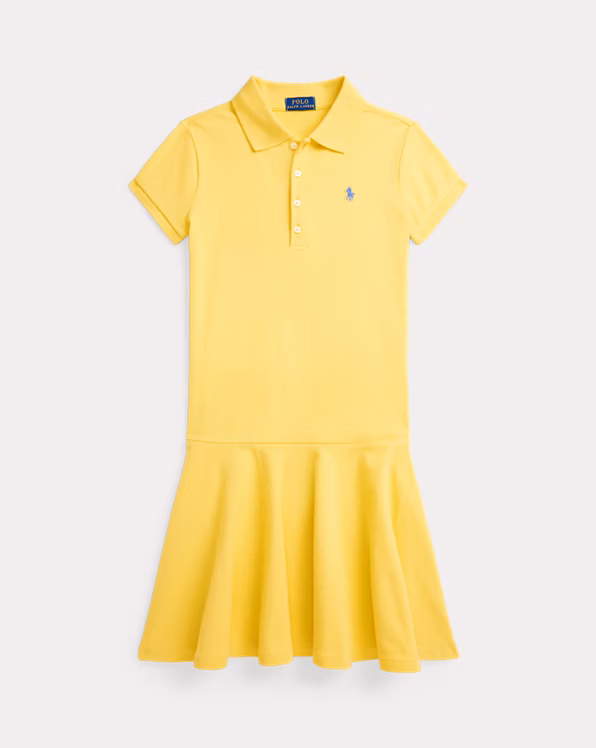 Stretch Mesh Polo Dress