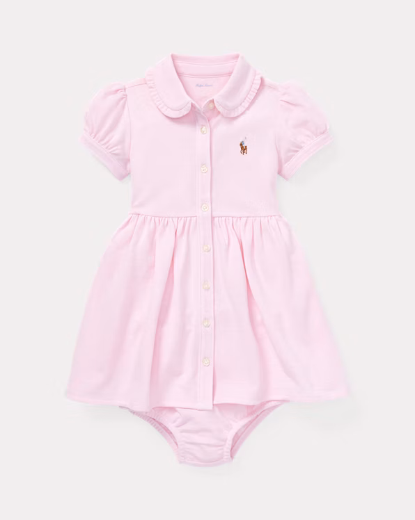 Knit Mesh Oxford Dress & Bloomer