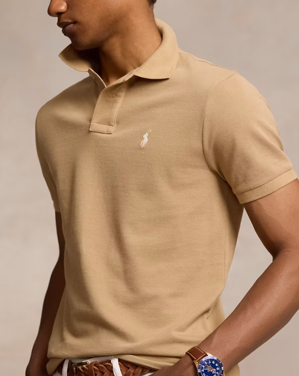 Slim Fit Mesh Polo Shirt