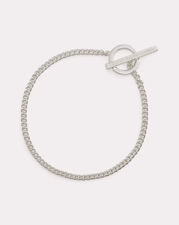 Sterling Silver Logo Bar Flex Bracelet