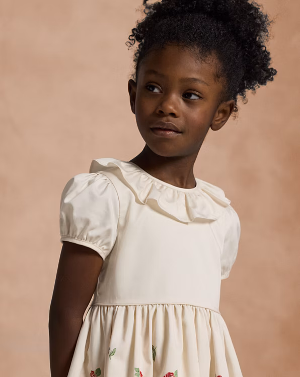 Floral Cotton Sateen Dress