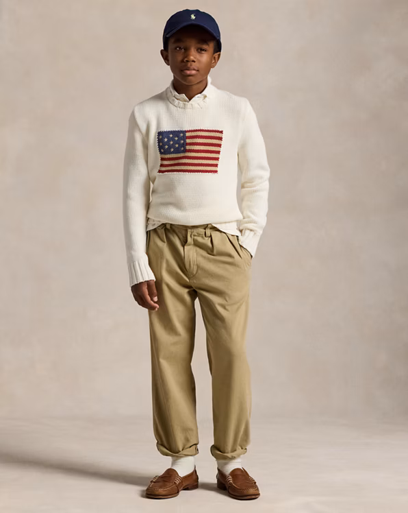 Flag Cotton Crewneck Jumper