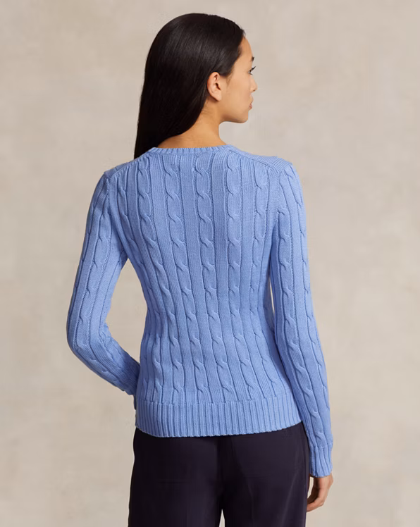 Cable-Knit Cotton Crewneck Jumper