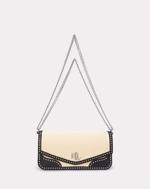 Straw & Leather Medium Sawyer Bag