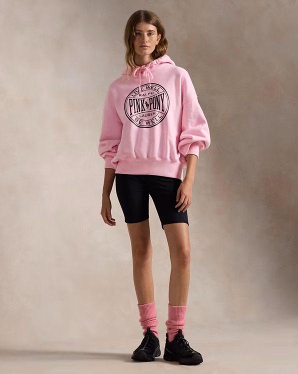 Pink Pony Logo Fleece Hoodie
