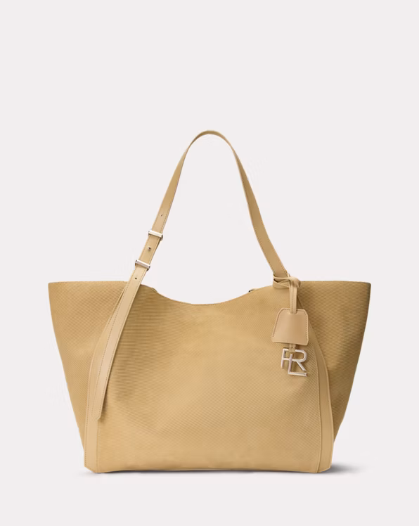 RL 888 Embossed Calf-Suede Tote