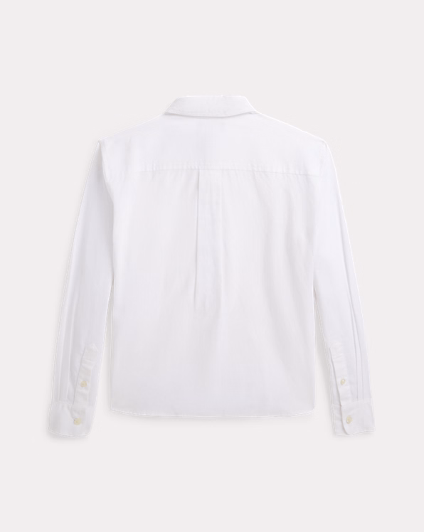 Linen-Cotton Boxy Shirt