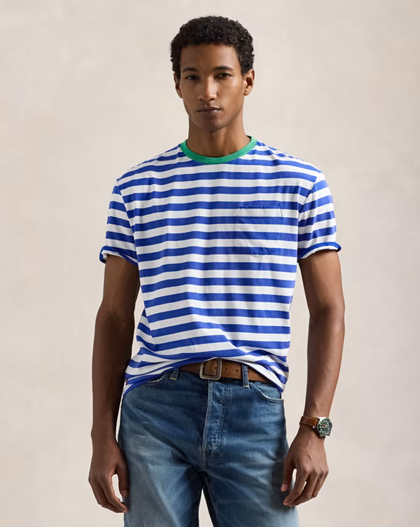 Classic Fit Striped Jersey T-Shirt