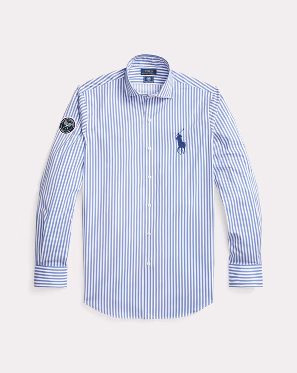 Wimbledon Striped Stretch Twill Shirt