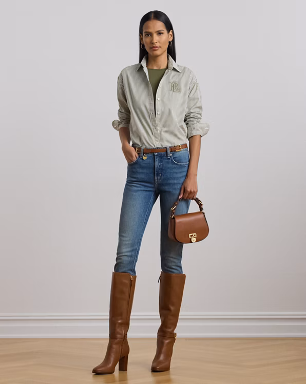 Relaxed Fit Striped Broadcloth Shirt