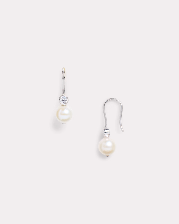 Sterling Silver Pearl Threader Earrings