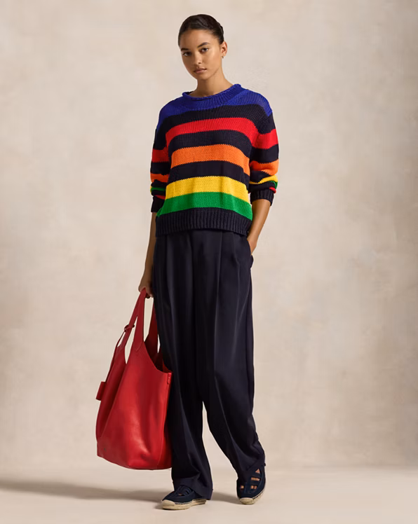 Striped Cotton Rollneck Jumper