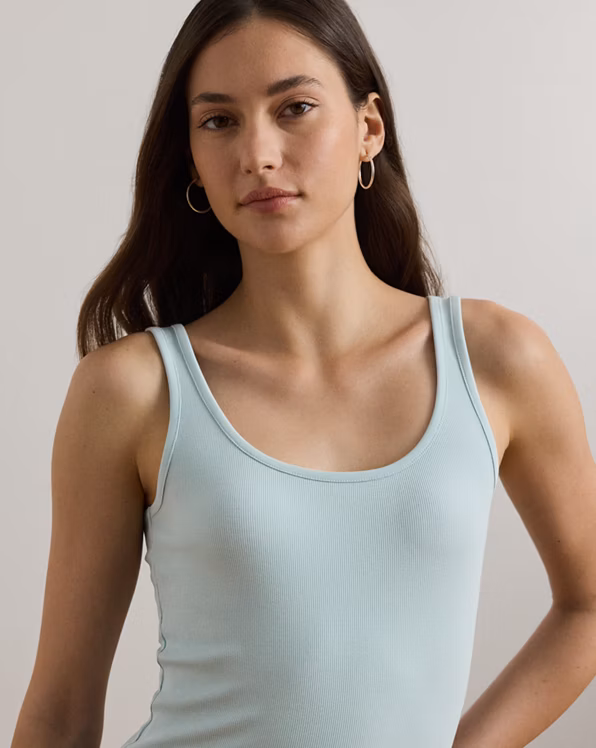 Stretch Cotton Tank Top