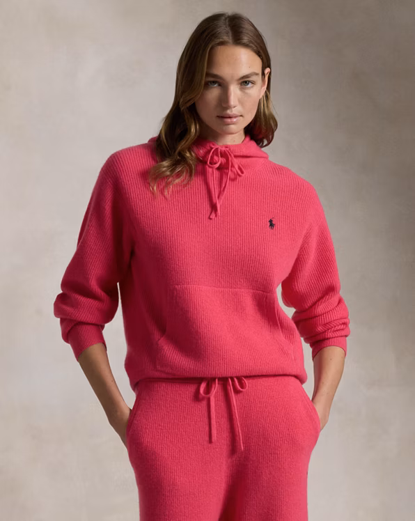 Pink Pony Washable Cashmere Hoodie