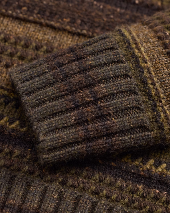 Striped Wool Roll Neck Jumper