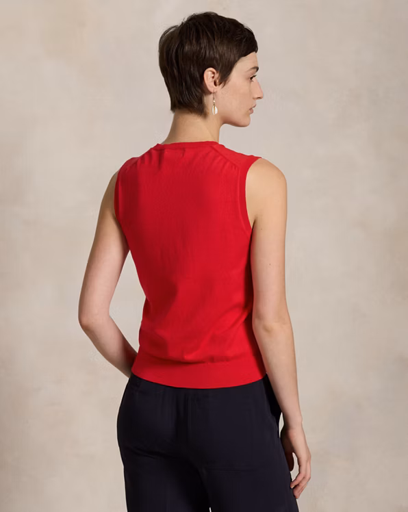 Sleeveless Crewneck Jumper