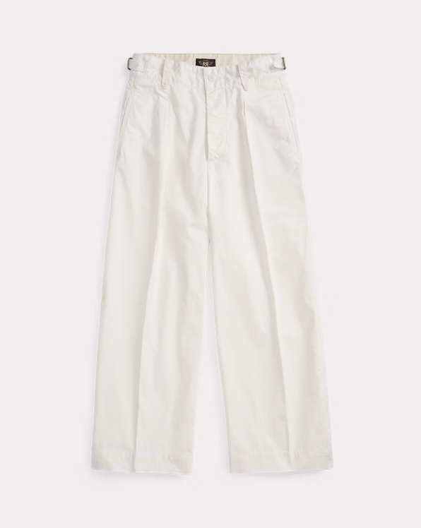 Cropped Poplin Wide-Leg Trouser