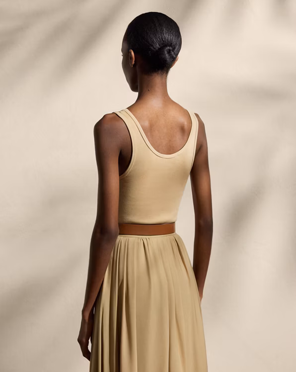 Ellis Rib-Knit Cotton-Blend Tank Top