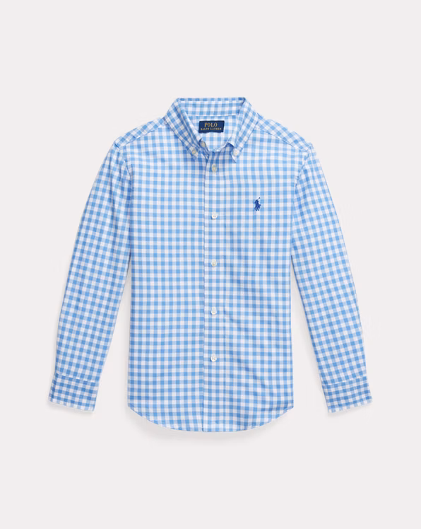 Plaid Cotton Poplin Shirt