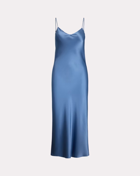Satin Midi Slip Dress