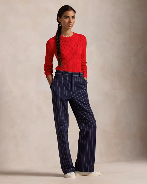 Cable-Knit Cotton Crewneck Jumper