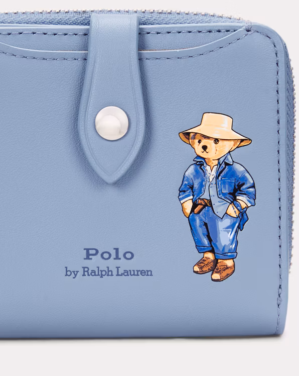 Polo Bear Leather Compact Wallet