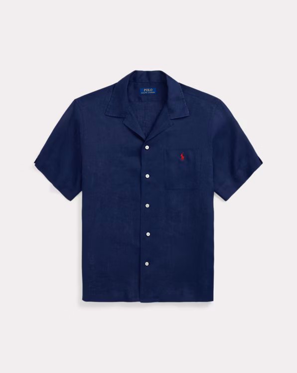 Classic Fit Linen Camp Shirt