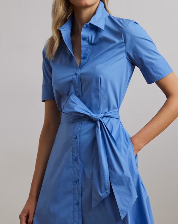 Cotton-Blend Shirtdress