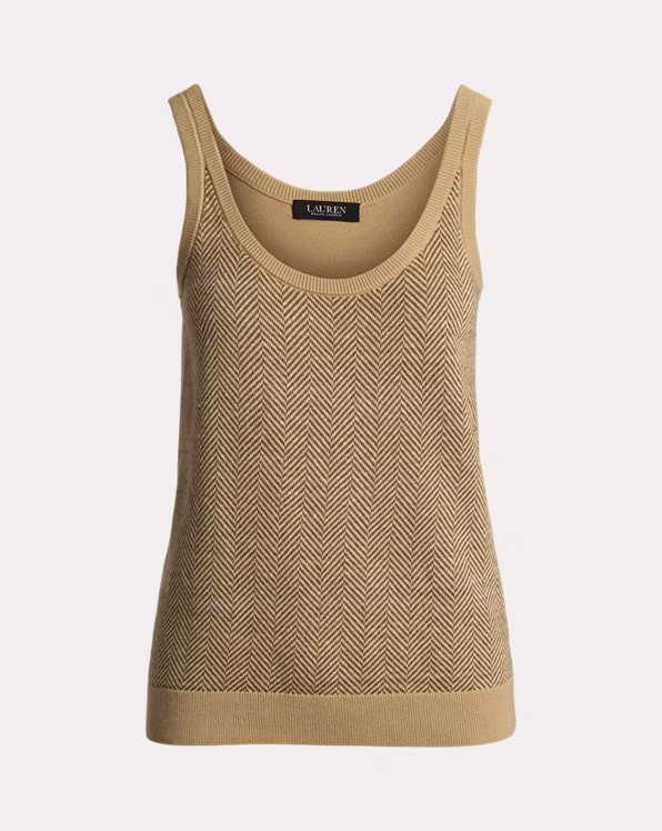 Herringbone & Jersey Jumper Tank Top