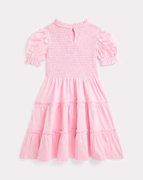 Smocked Cotton Jersey Dress