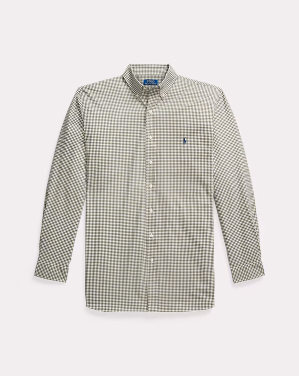 Gingham Stretch Poplin Shirt